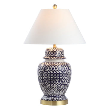 Tegola 28.5" Ceramic/Iron Coastal Modern LED Table Lamp - JONATHAN Y